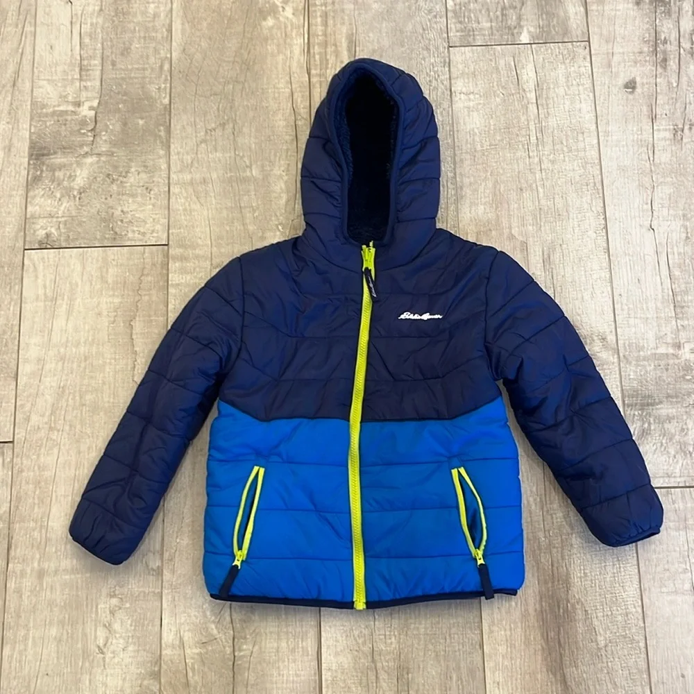 Eddie Bauer Kids Reversible Plush Hoodie Jacket‎ Size 5/6